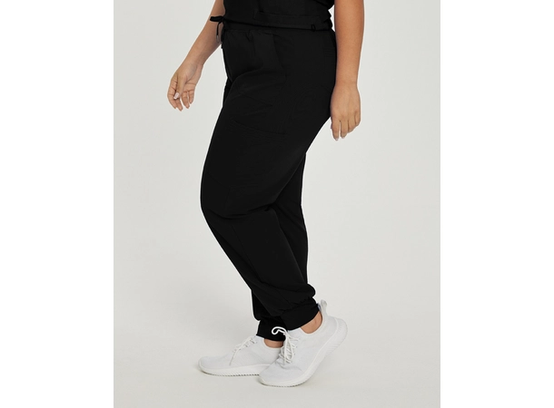 Marvella bukse med bred strikk i ben Black XS 
