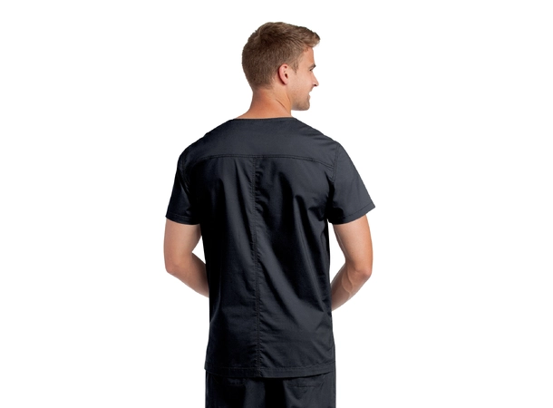 Prewashed herre tunika med V-hals Black L 