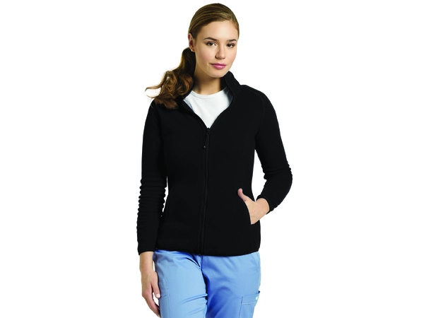 Fleece jakke med lommer Black L 