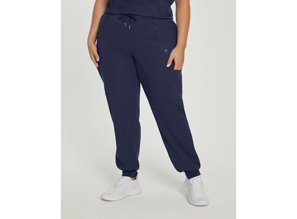 Marvella bukse med bred strikk i ben Navy XS 