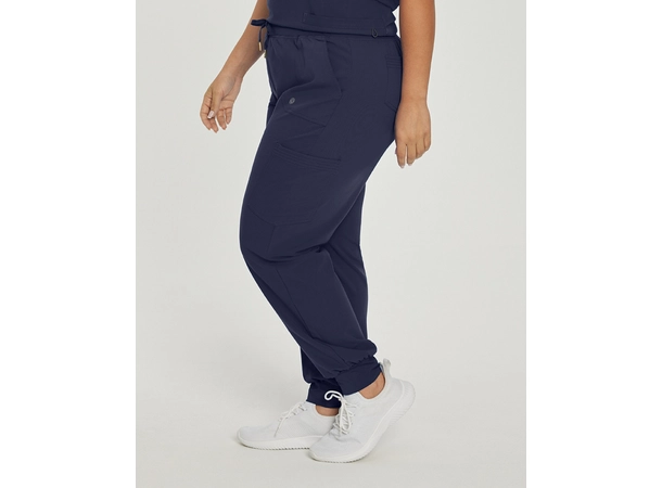 Marvella bukse med bred strikk i ben Navy XS 