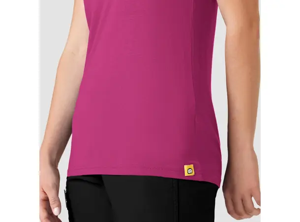 Stretchy Bomull T-shirt Hot Pink S 