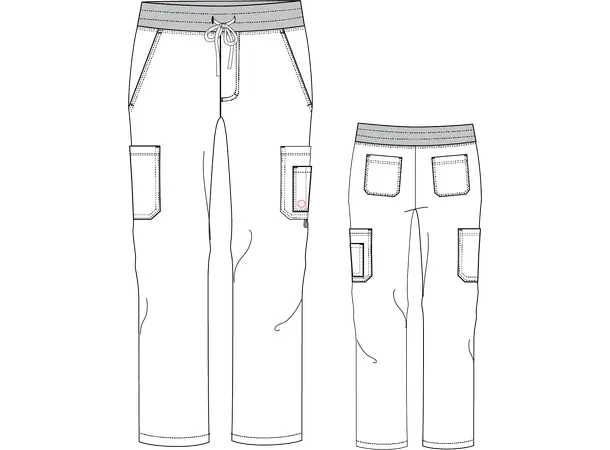 V-Tess herrebukse med strikk og snøring White L 