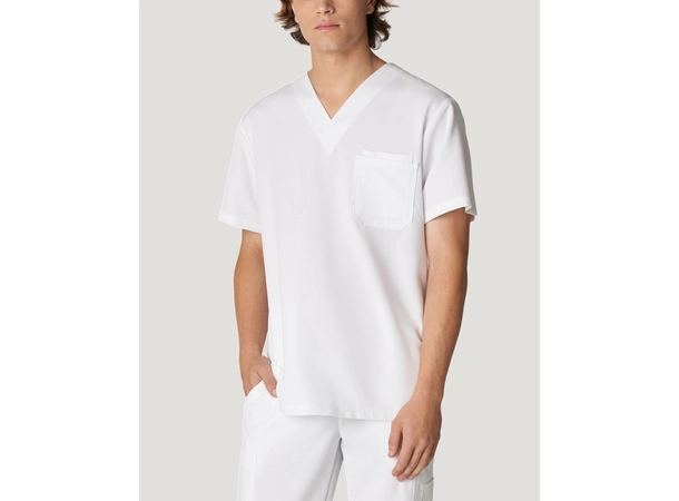 V-Tess tunika med V-hals og brystlomme White M 