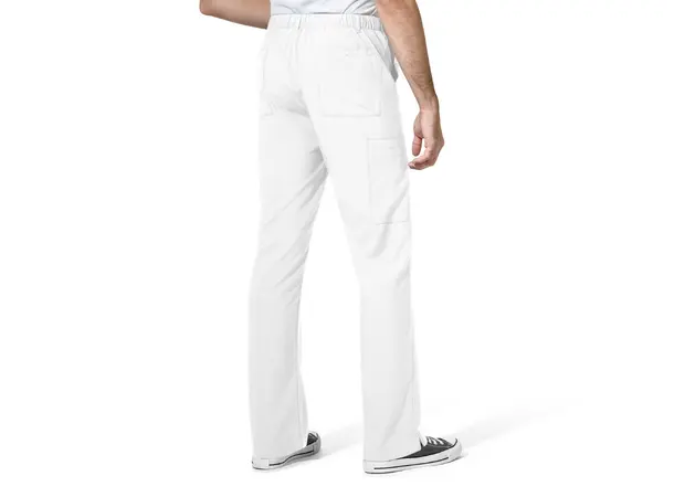 W123 Herrebukse med rette ben White L 
