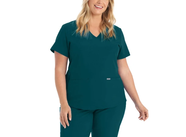 Forward Dametunika med buet V-hals Caribbean Blue S 