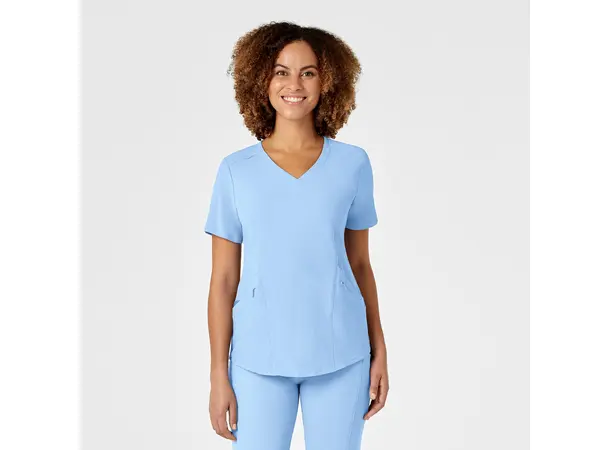 Renew Dametunika med V-hals og sidelomme Powder Blue XS 