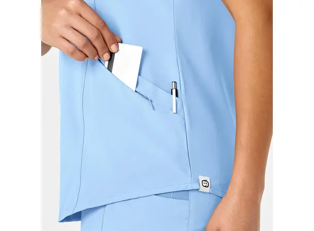 Renew Dametunika med V-hals og sidelomme Powder Blue XS 