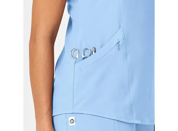 Renew Dametunika med V-hals og sidelomme Powder Blue XS 