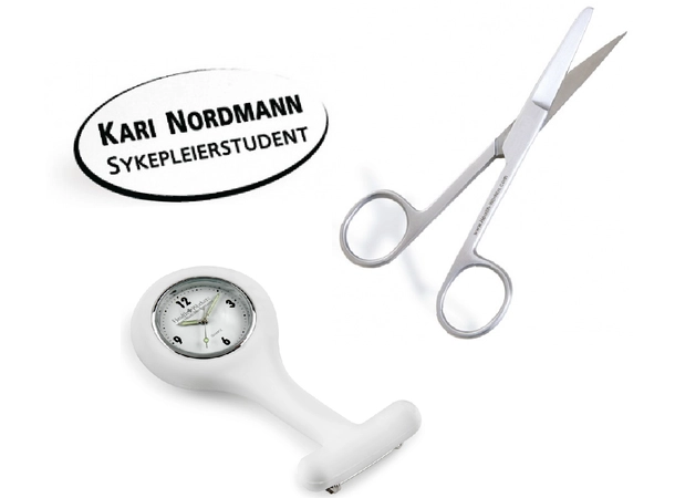 Tilbehørspakke Standard Søsterur, navneskilt, saks 