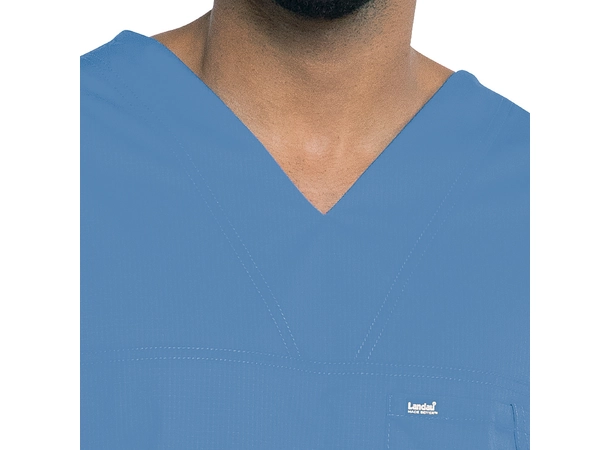Stretchy herre tunika med V-hals Ceil Blue L 