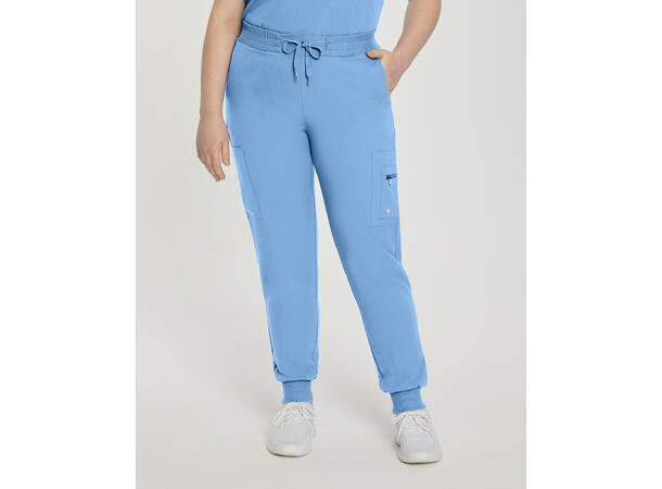 V-Tess bukse med strikk i ben Ceil Blue XL 