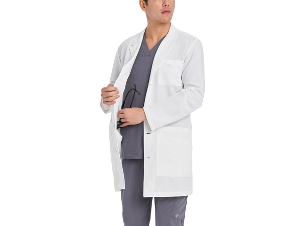 V-Tess legefrakk herre White L 