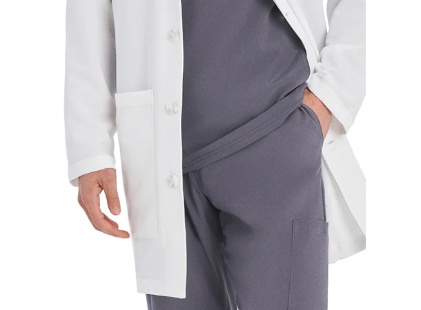 V-Tess legefrakk herre White L 