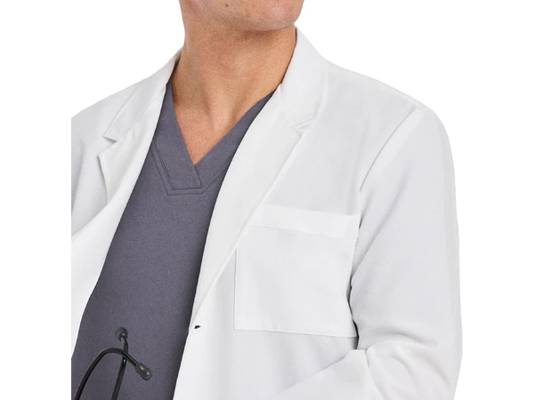 V-Tess legefrakk herre White L 