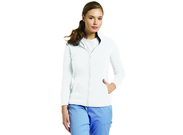 Fleece jakke med lommer White XS 
