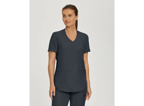 Forward Dametunika med buet V-hals Pewter S 