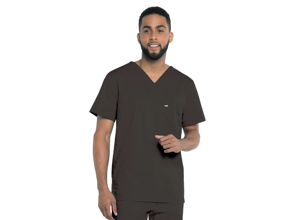 Stretchy herre tunika med V-hals Black XXL 