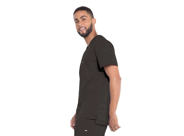 Stretchy herre tunika med V-hals Black XXL 
