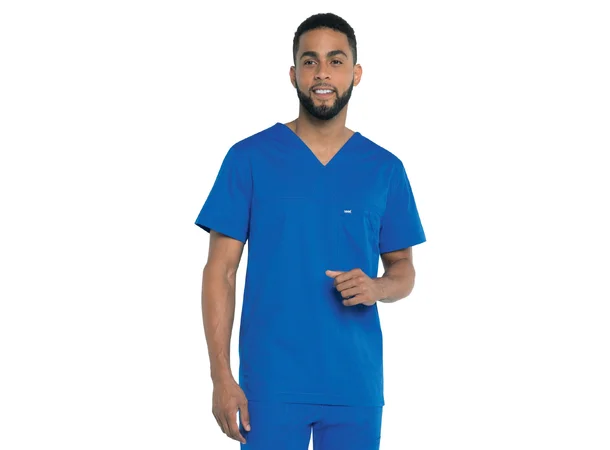 Stretchy herre tunika med V-hals Royal Blue L 