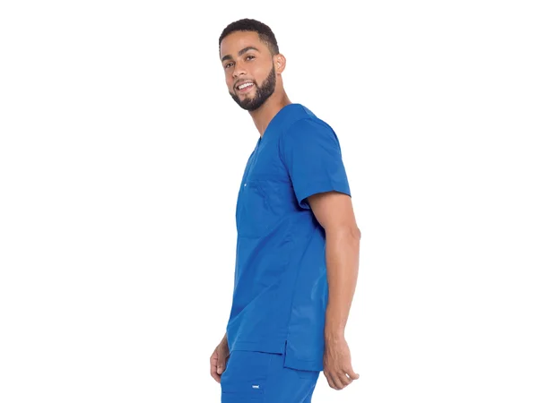 Stretchy herre tunika med V-hals Royal Blue L 