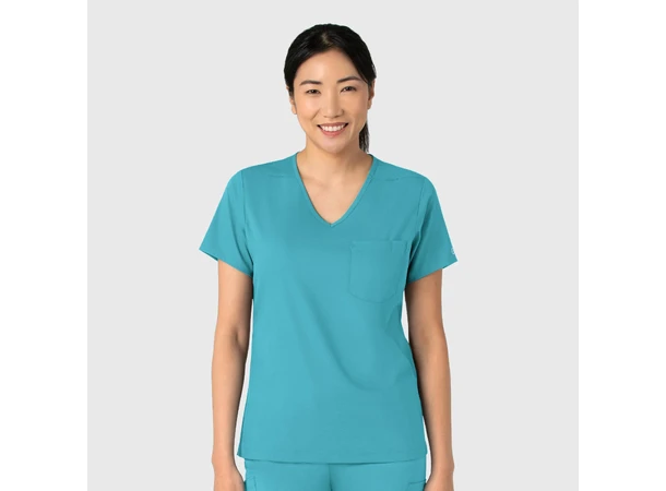 Boundless Dametunika med kurvet V-hals Teal L 