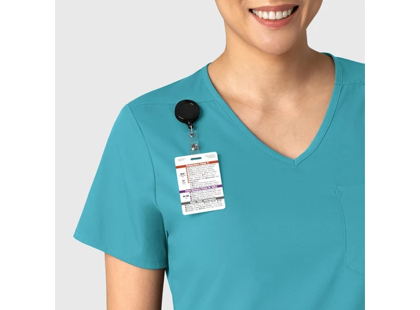 Boundless Dametunika med kurvet V-hals Teal L 