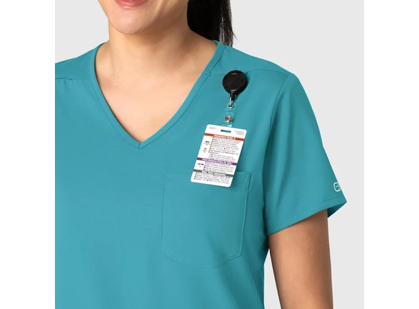 Boundless Dametunika med kurvet V-hals Teal L 