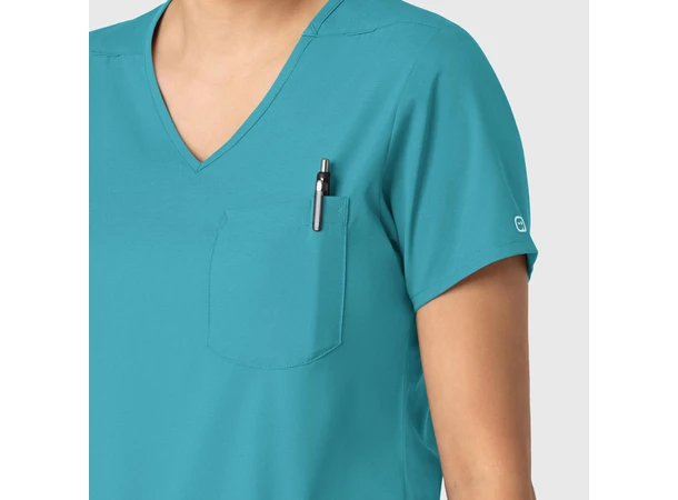 Boundless Dametunika med kurvet V-hals Teal L 