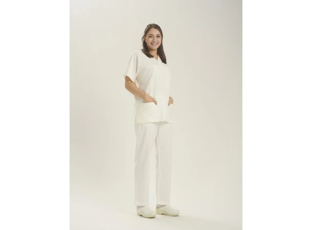 Helseuniform Bukse med rette ben Hvit M 