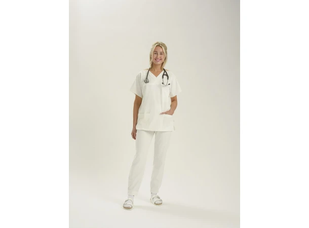 Helseuniform Bukse med rette ben Hvit M 