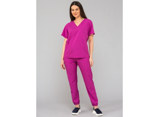 KIM Dametunika med V-hals Amaranth XL 