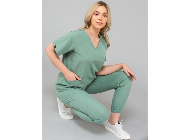 KIM Dametunika med V-hals Olive M 