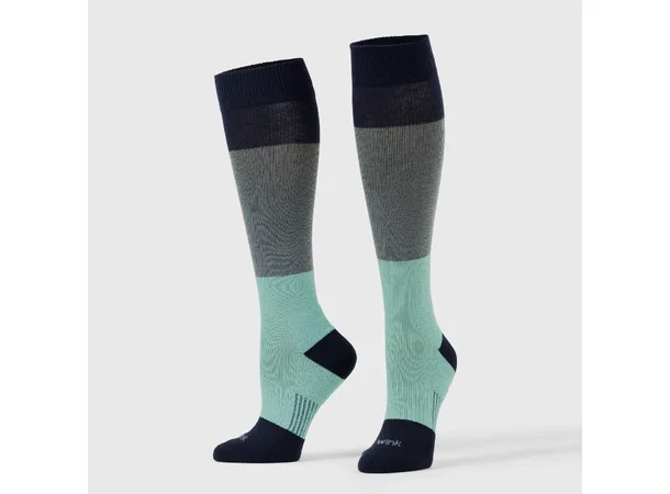 Kompresjonsstrømper Navy Grey Turquoise M 