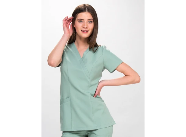 MIA Dametunika med Y-hals Olive S 
