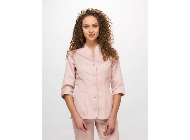 ROZA Dametunika med 3-kvart arm Powder Pink XXL 