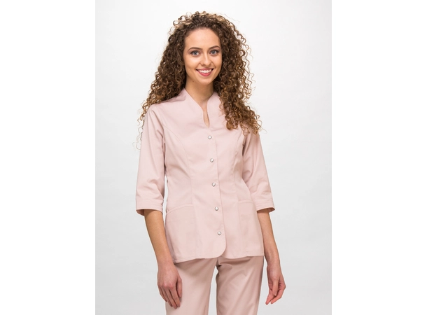 ROZA Dametunika med 3-kvart arm Powder Pink XXL 