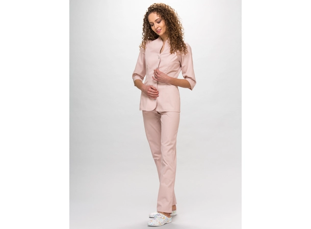 ROZA Dametunika med 3-kvart arm Powder Pink XXL 