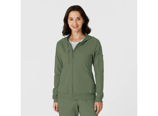 Renew Knit Damejakke med hette Olive S 