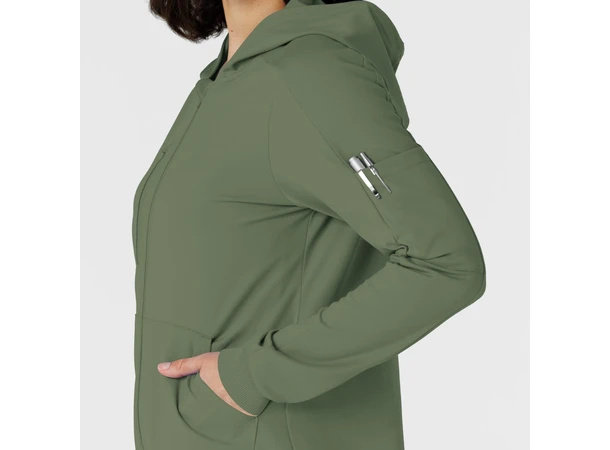 Renew Knit Damejakke med hette Olive S 
