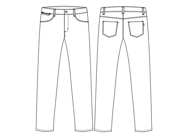 Standard High Stretch Herrejeans Hvit 68 