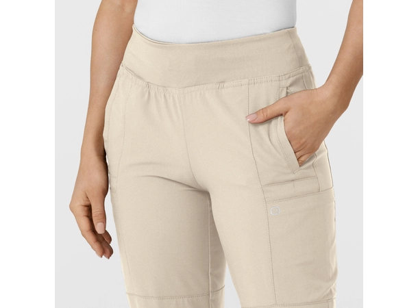 W123 Damebukse med strikk i ben Khaki XS 