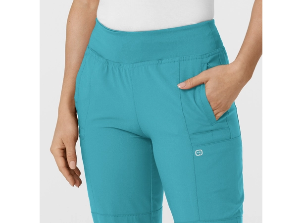 W123 Damebukse med strikk i ben Teal Blue S 