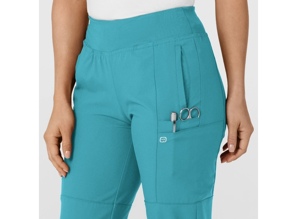 W123 Damebukse med strikk i ben Teal Blue S 