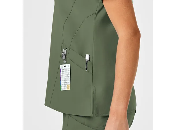 W123 Dametunika med V-hals Olive 3XL 