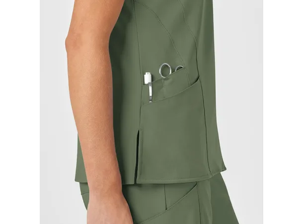 W123 Dametunika med V-hals Olive 3XL 