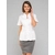 ROZA Dametunika med knapper i front White S 