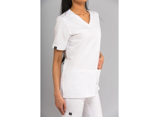 AVA Dametunika med splitt i siden White XL 