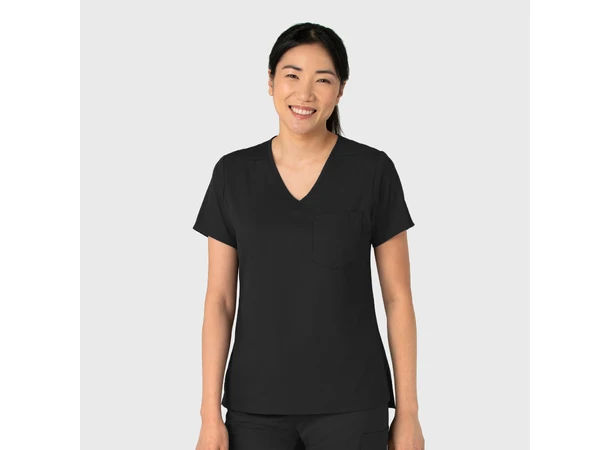 Boundless Dametunika med kurvet V-hals Black S 