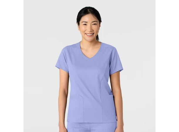 Boundless Dametunika med kurvet V-hals Ceil Blue L 